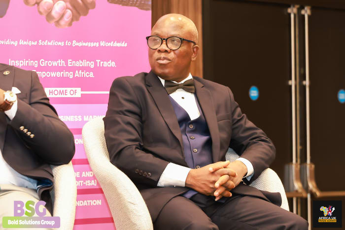 Seated on the summit panel in London