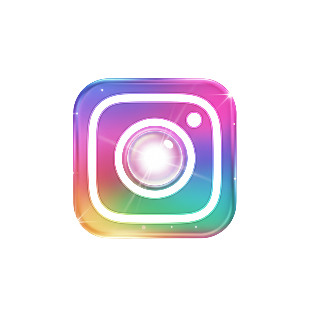Logo do Instagram em 3D