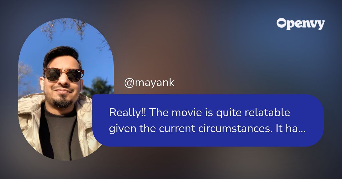 @mayank on Openvy