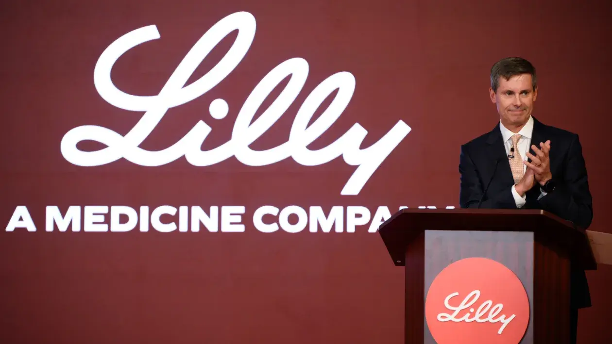 David Ricks, CEO of Eli Lilly, speaking at a press conference in Houston about the company’s obesity strategy, GLP-1 drug innovation, and the “Get Better” obesity awareness campaign.