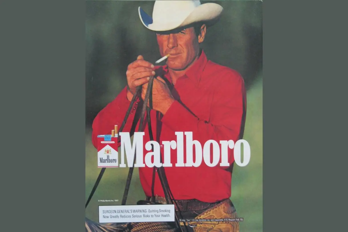 Leo Burnett's Marlboro Man photographed for an ad.