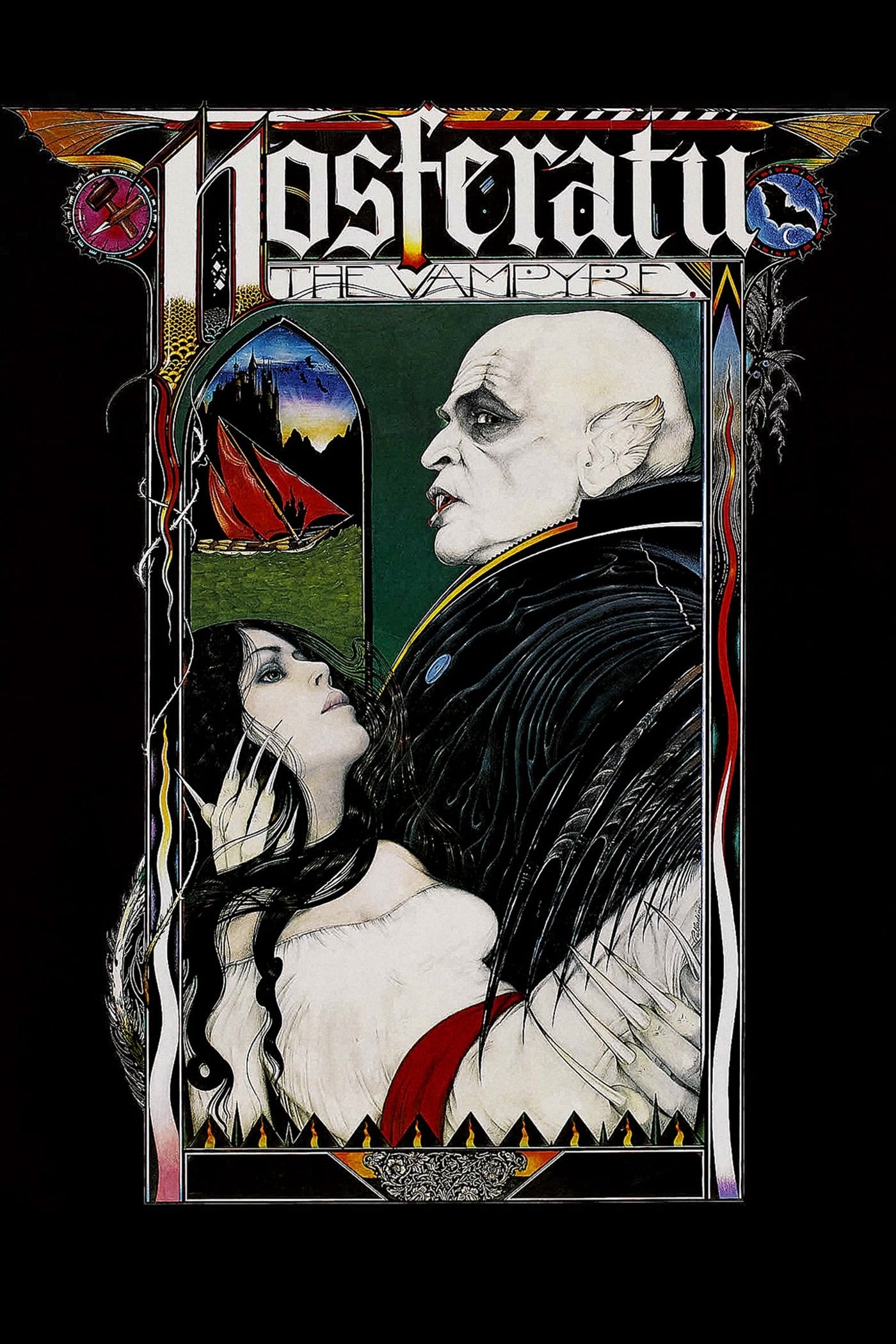 One of the most impressive and jarring openings that warrants your watch. An enchanting homage to Murnau's original adaptation (1922), it is also director Werner Herzog's meditative—and quite sympathetic—gaze into the tragic quiet death of the monster, Count Dracula, and along with it, a world stricken with the Black Death (bubonic plague).