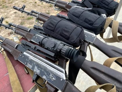 В Тюмени показали оружие мобилизованных бойцов