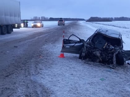 На тюменской трассе в массовом ДТП с фурой серьезно пострадали два человека
