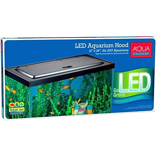 Aqua Culture LED Aquarium Hood for 20/55 Gallon Aquariums(NEWFREE