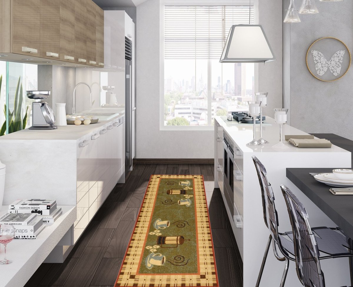 Rug Woven Carpet Kitchen Floor Soft Machine Washable Non Slip Backing