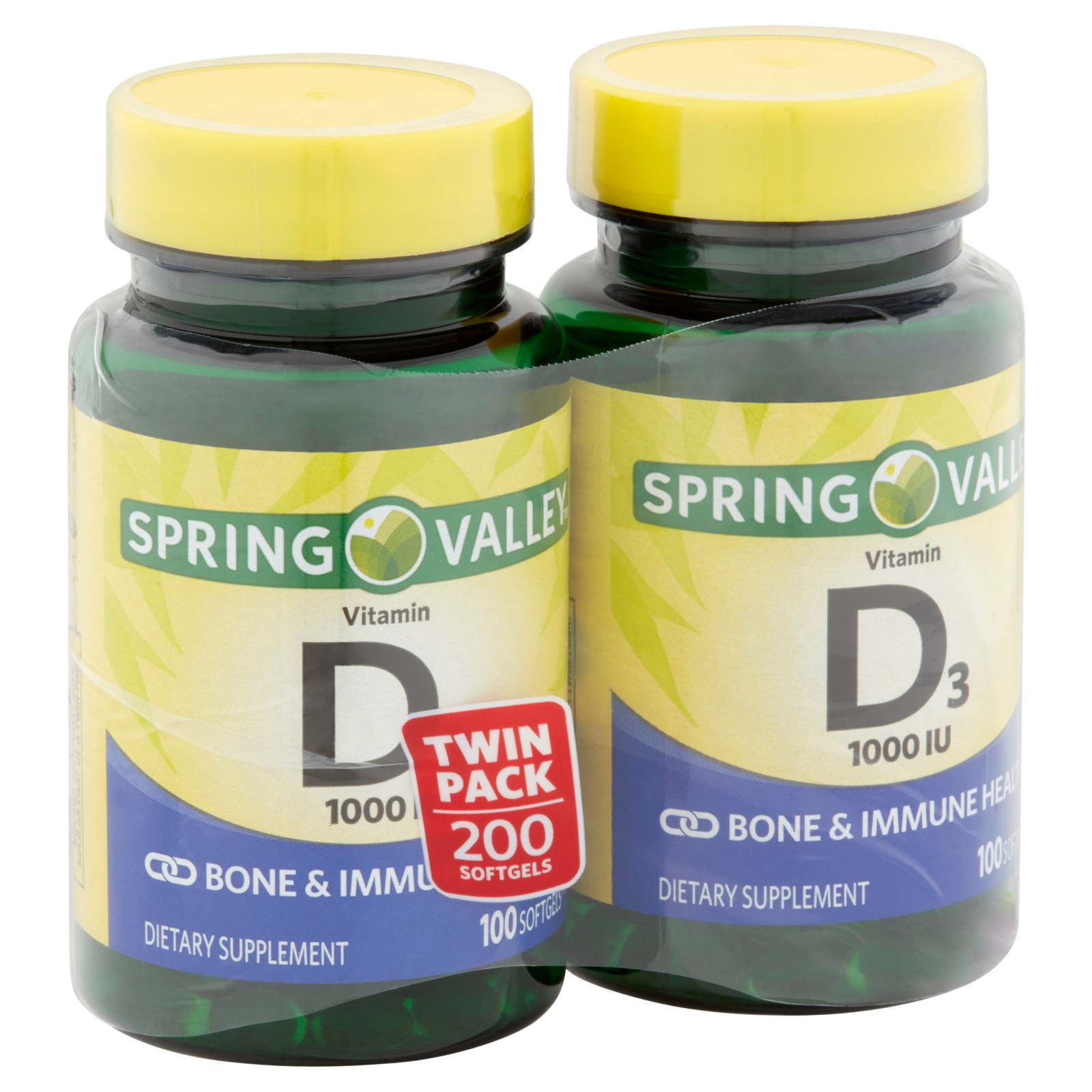 Spring Valley Vitamin D3 Dietary Supplement Softgels,1000 ...