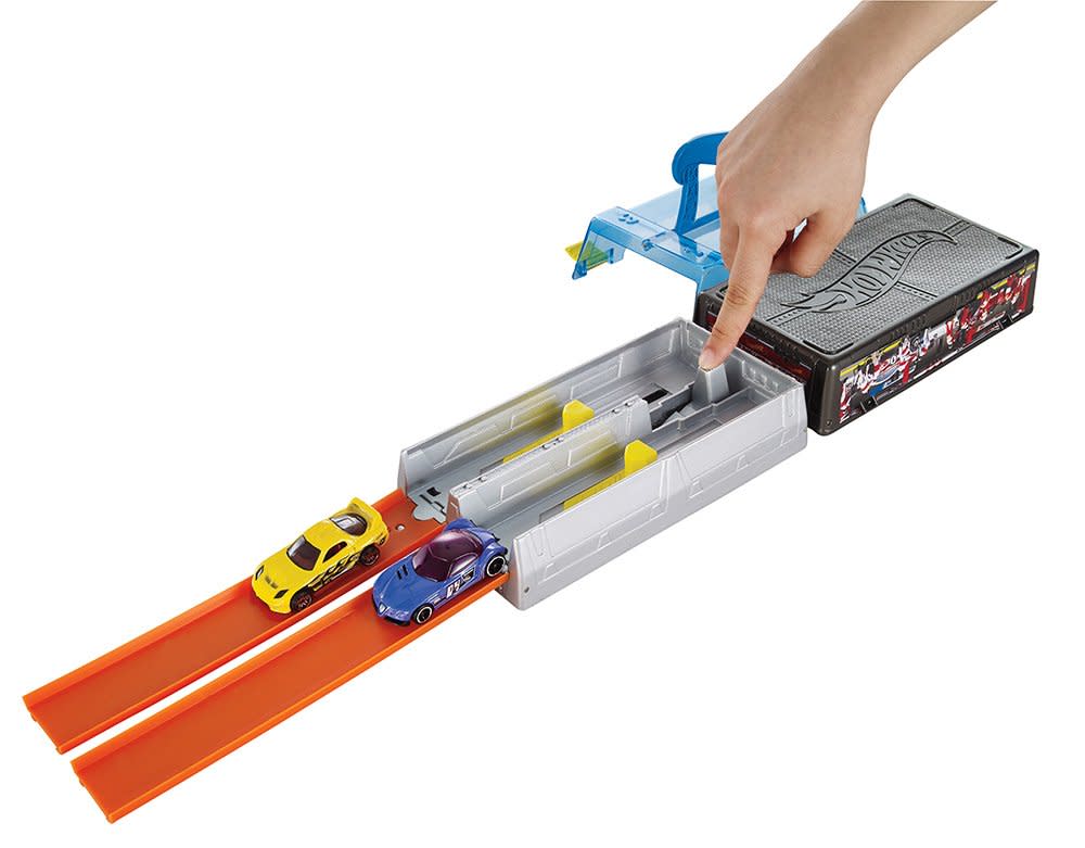 Hot Wheels Racing Battle Case Dual Launcher Kid Vehicle Carry Race Rank