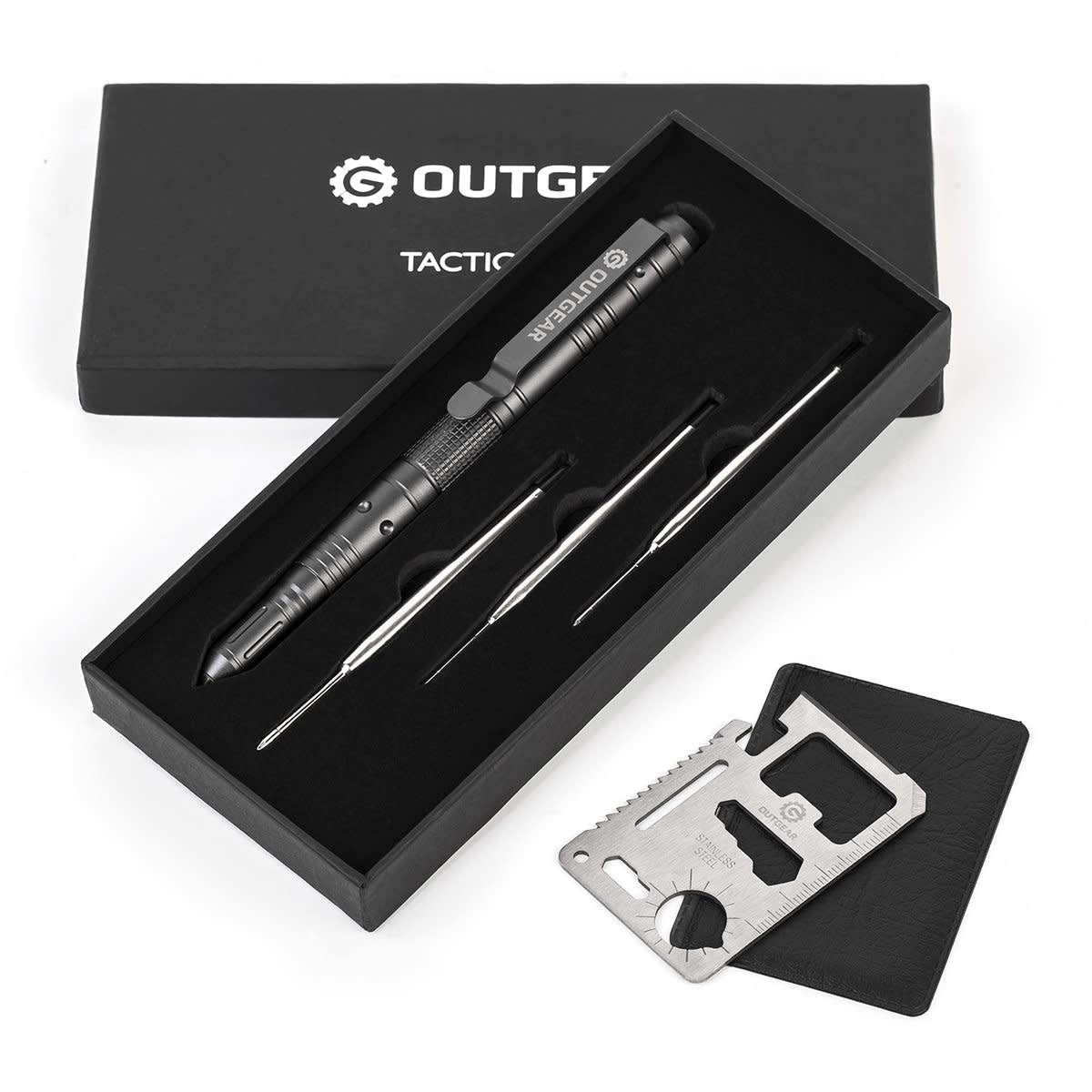 Tactical Pen with 3 Replaceable Ink Made of Aircraft Aluminum Alloy Self Defense