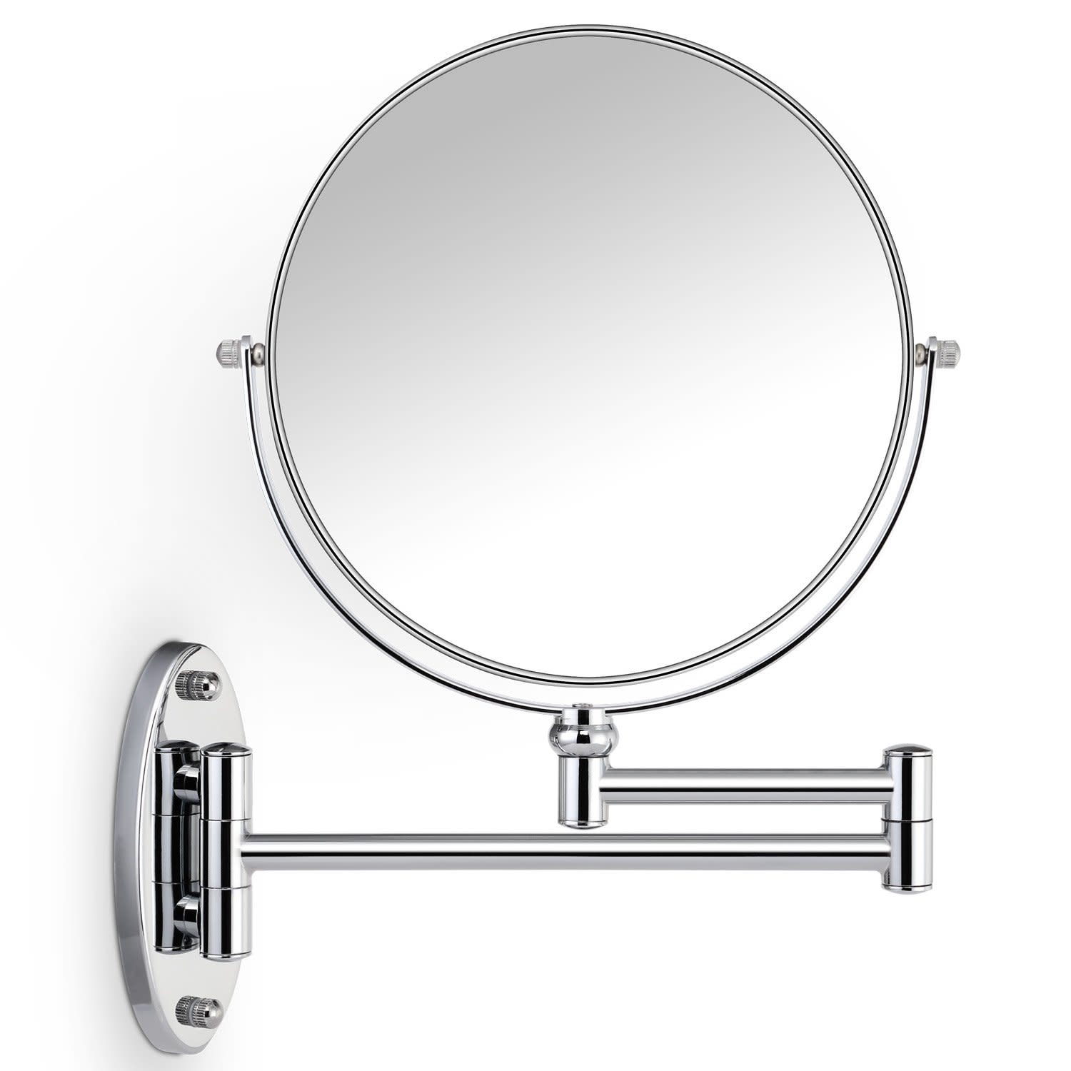 Details About Miusco 7x Magnifying Two Sided Vanity Makeup Mirror Wall Mount Round Chrome