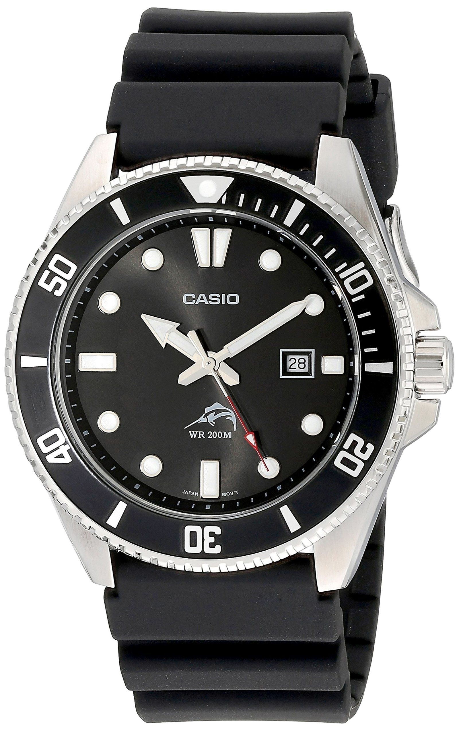 Casio Men's MDV106-1AV 200M Duro Analog Watch, Black | eBay