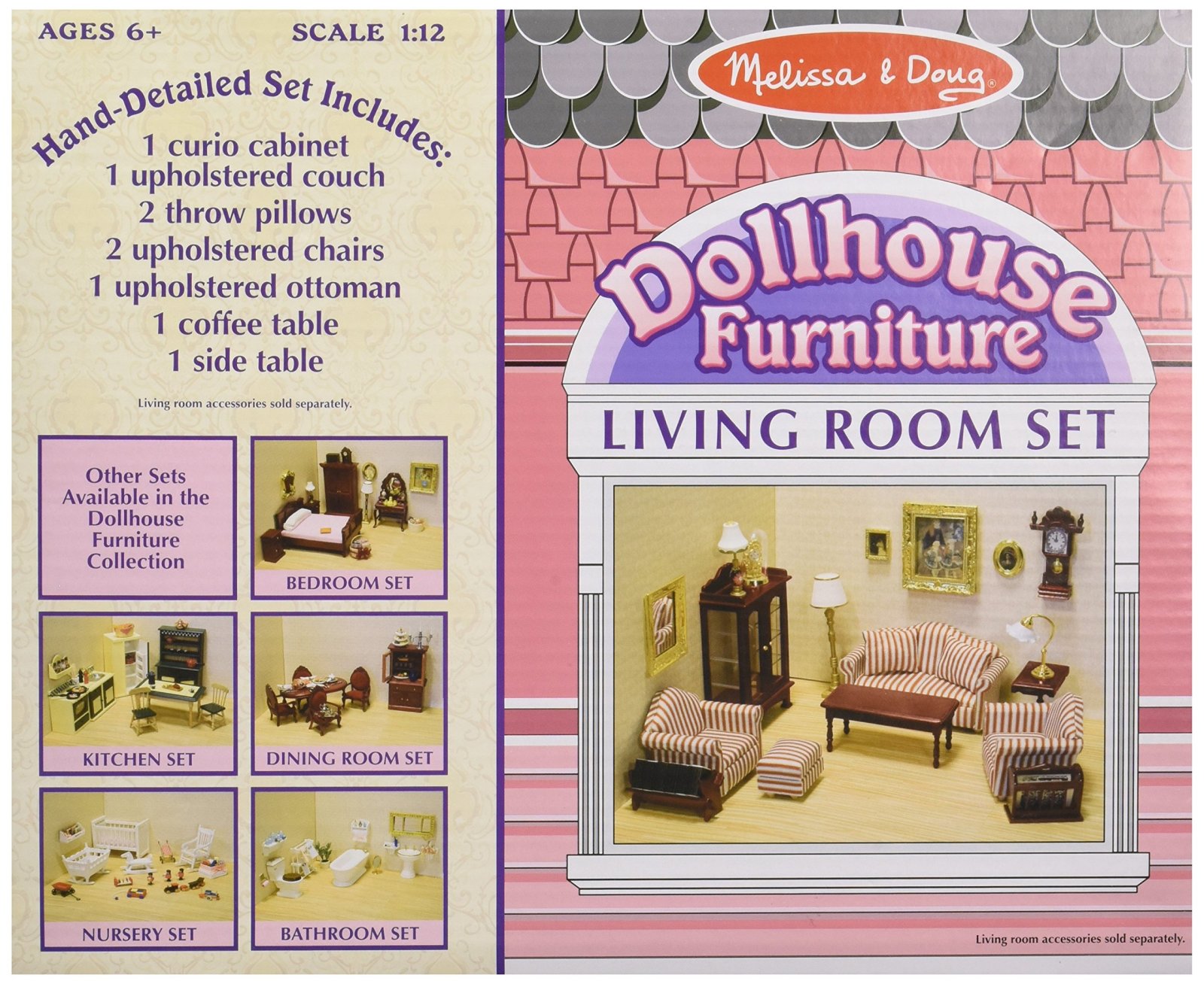 Melissa and Doug Deluxe DollHouse Furniture Living Room Set eBay