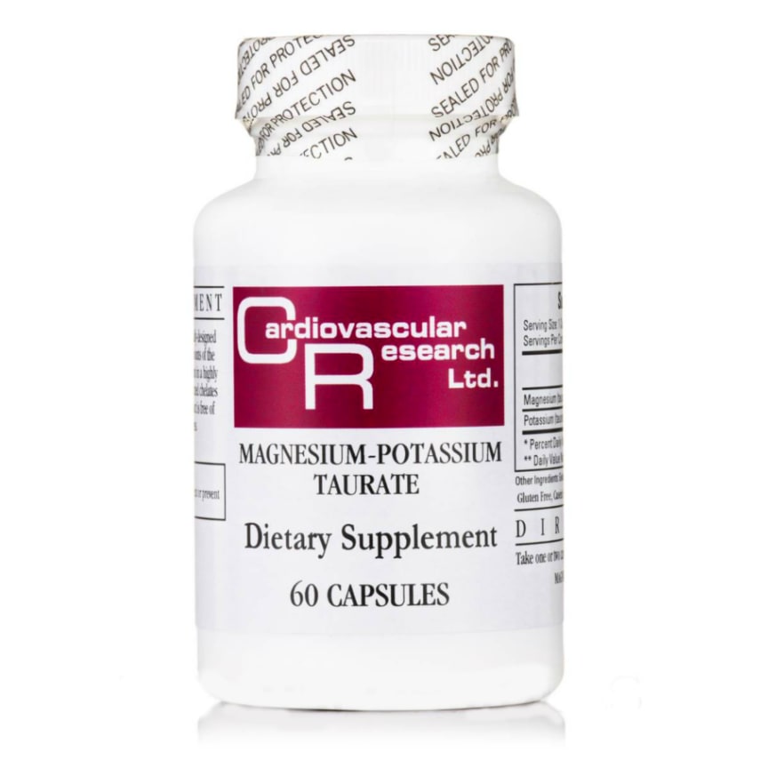 Magnesium Potassium Taurate - 60 Capsules Ecological Formulas Dietary Supplement