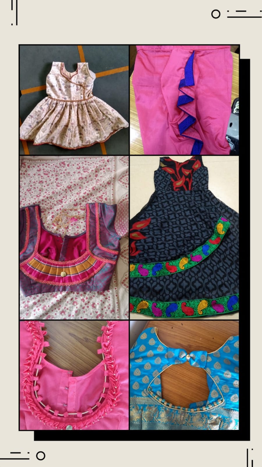 Collage of traditional Maharashtrian outfits including nauvari sarees by Anagha Creation
