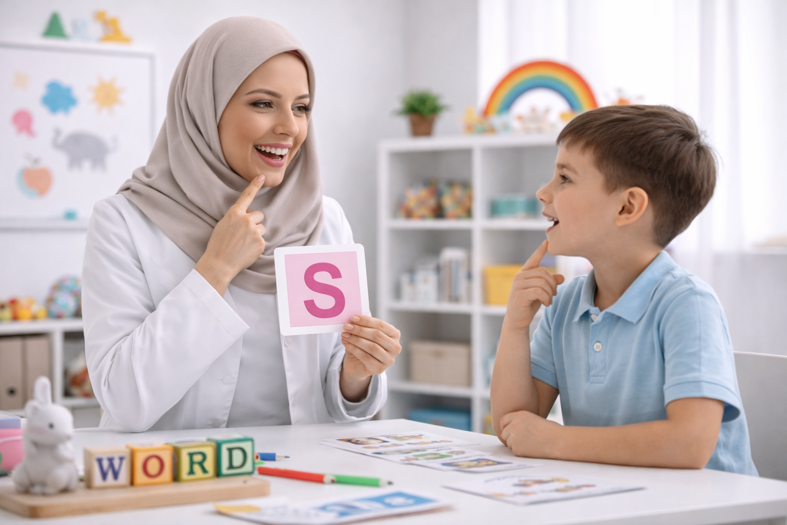 قريبًا ان شاء الله: أخصائية تخاطب