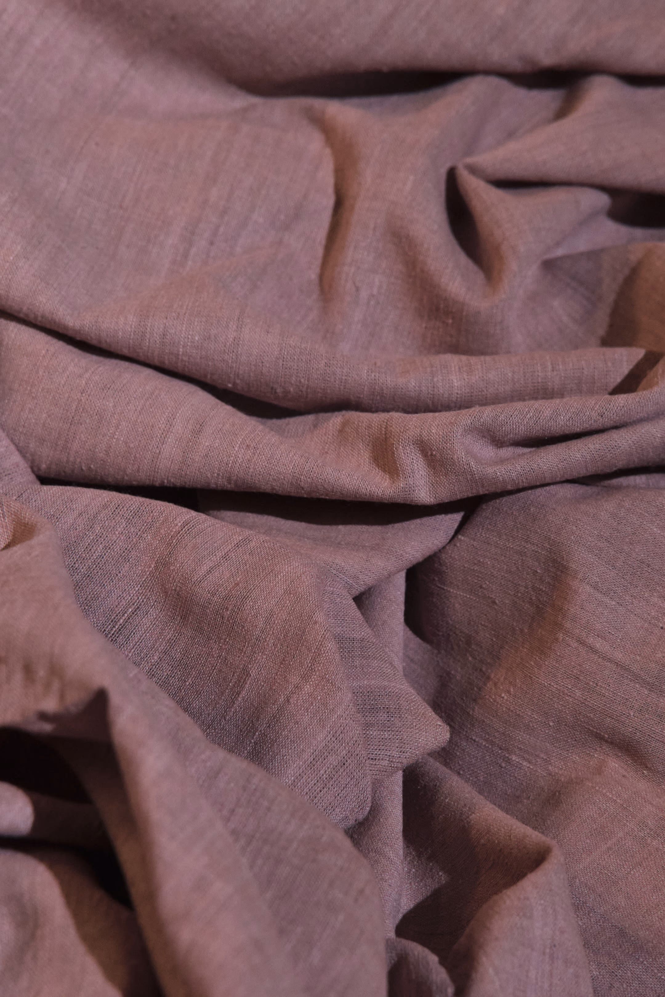 Eri Silk Plain Weave Naturally Dyed Lac Fabric thumbnail 3
