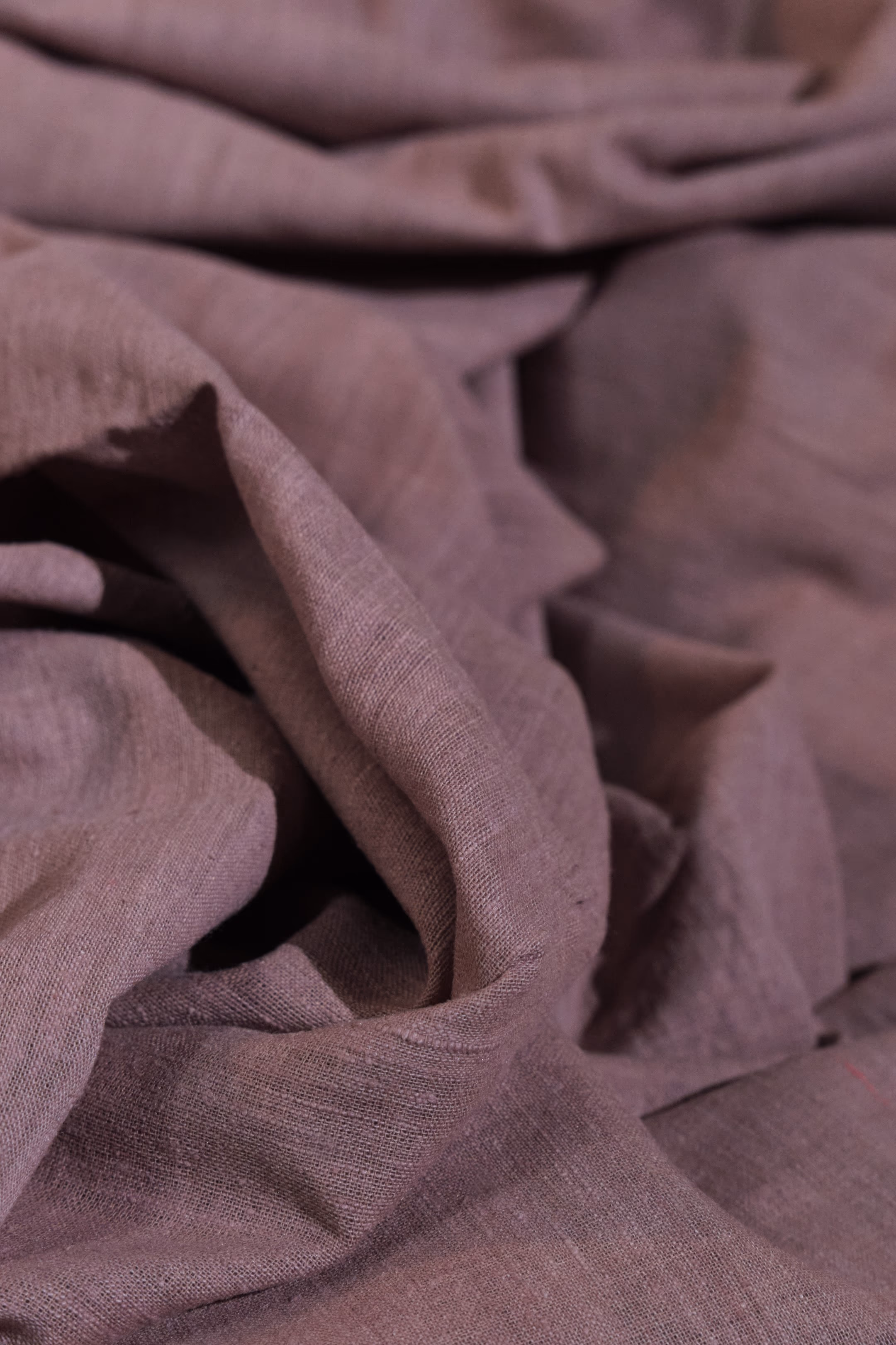 Eri Silk Plain Weave Naturally Dyed Lac Fabric thumbnail 4
