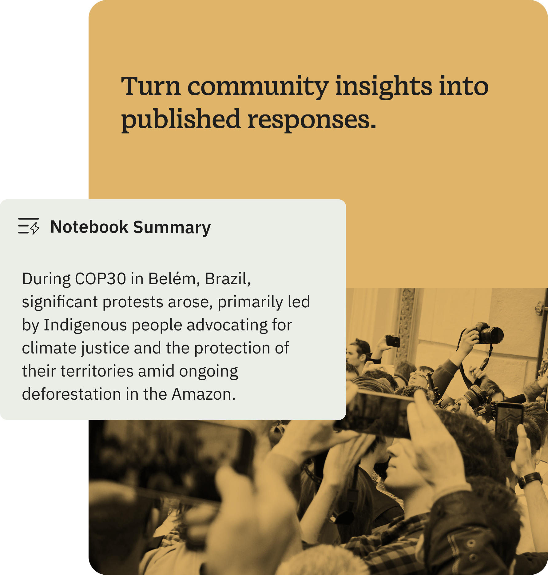 Turn community insights into published responses