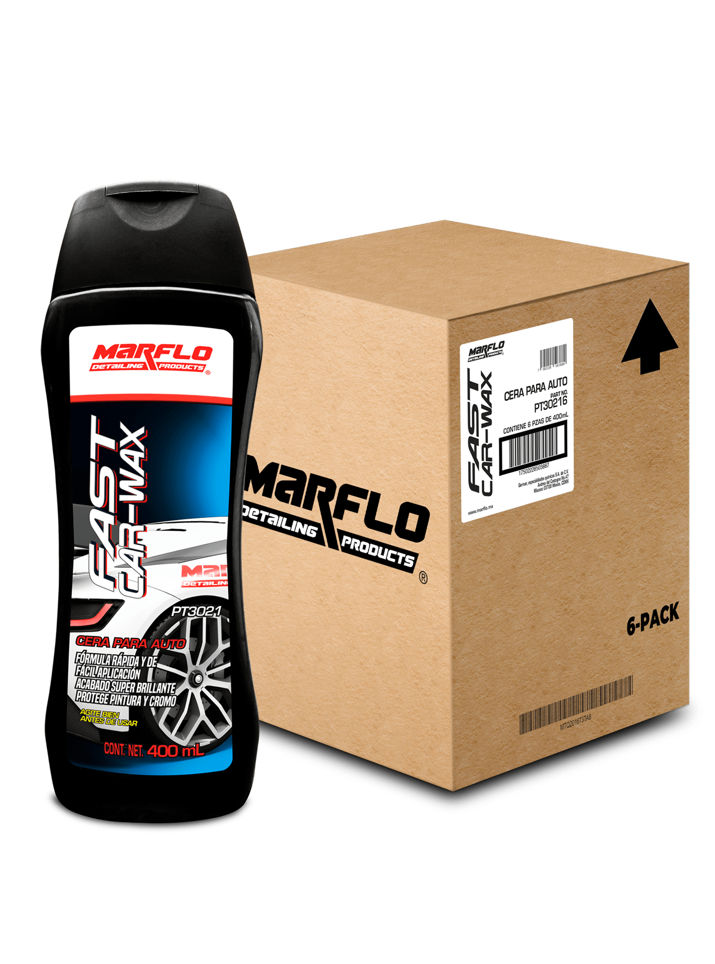 Cera fast car wax 400ml 6 pack PT30216