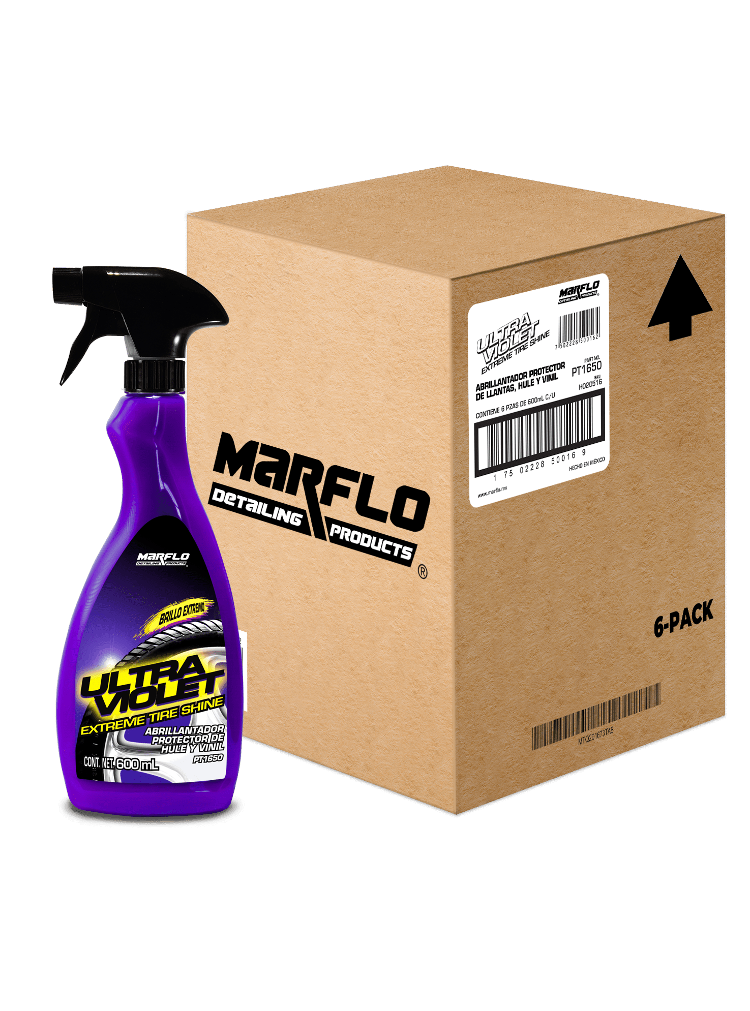 ultra violet extreme tire shine trigger 600mL 6pack PT16506