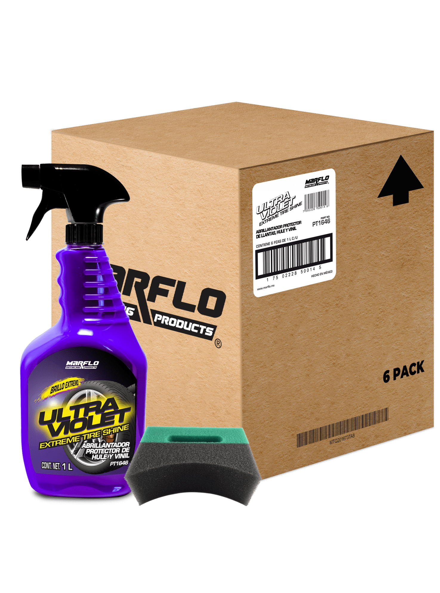 ultra violet extreme tire shine trigger 1L 6 pack PT16466