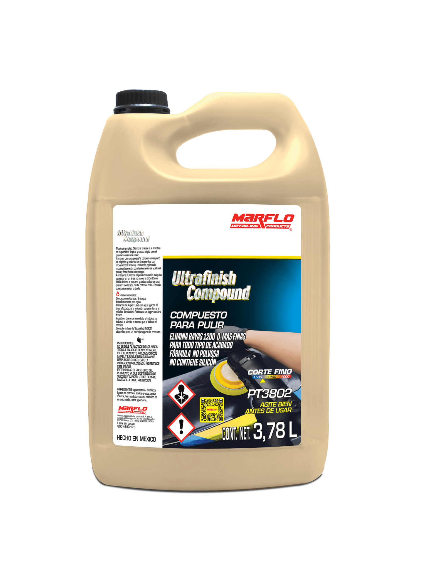Compuesto para pulir Ultrafinish Compound fino 3.78L marflo PT3802