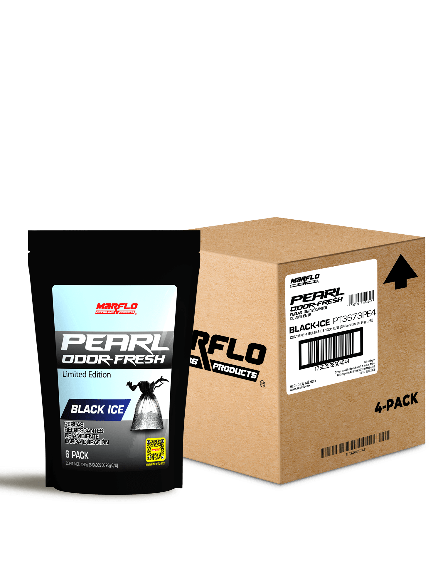 Black Ice Pearl odor Fresh 4pack caja (480gr) PT3673PE4