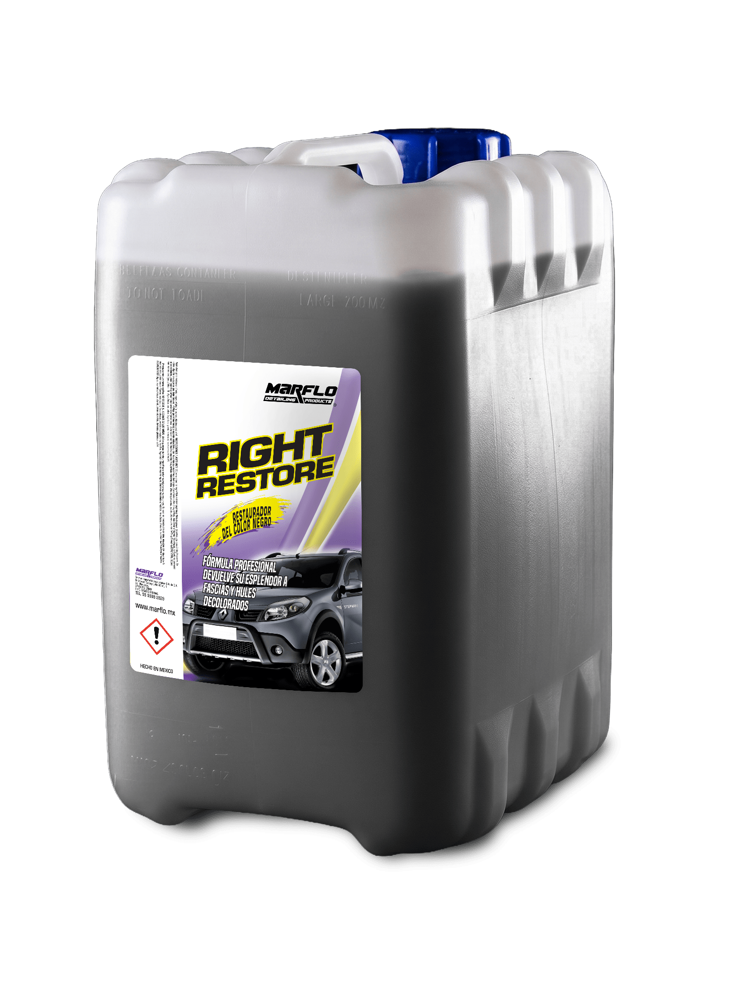 Restaurador de plásticos Right Restore negro 20L marflo PT2722