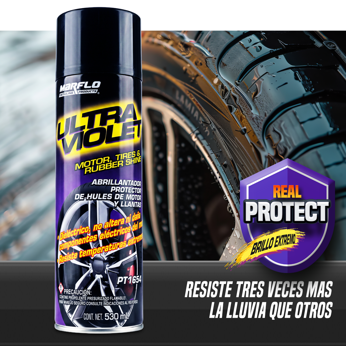 ultra violet motor/tire shine 530 mL aerosol PT1654 - Image 3