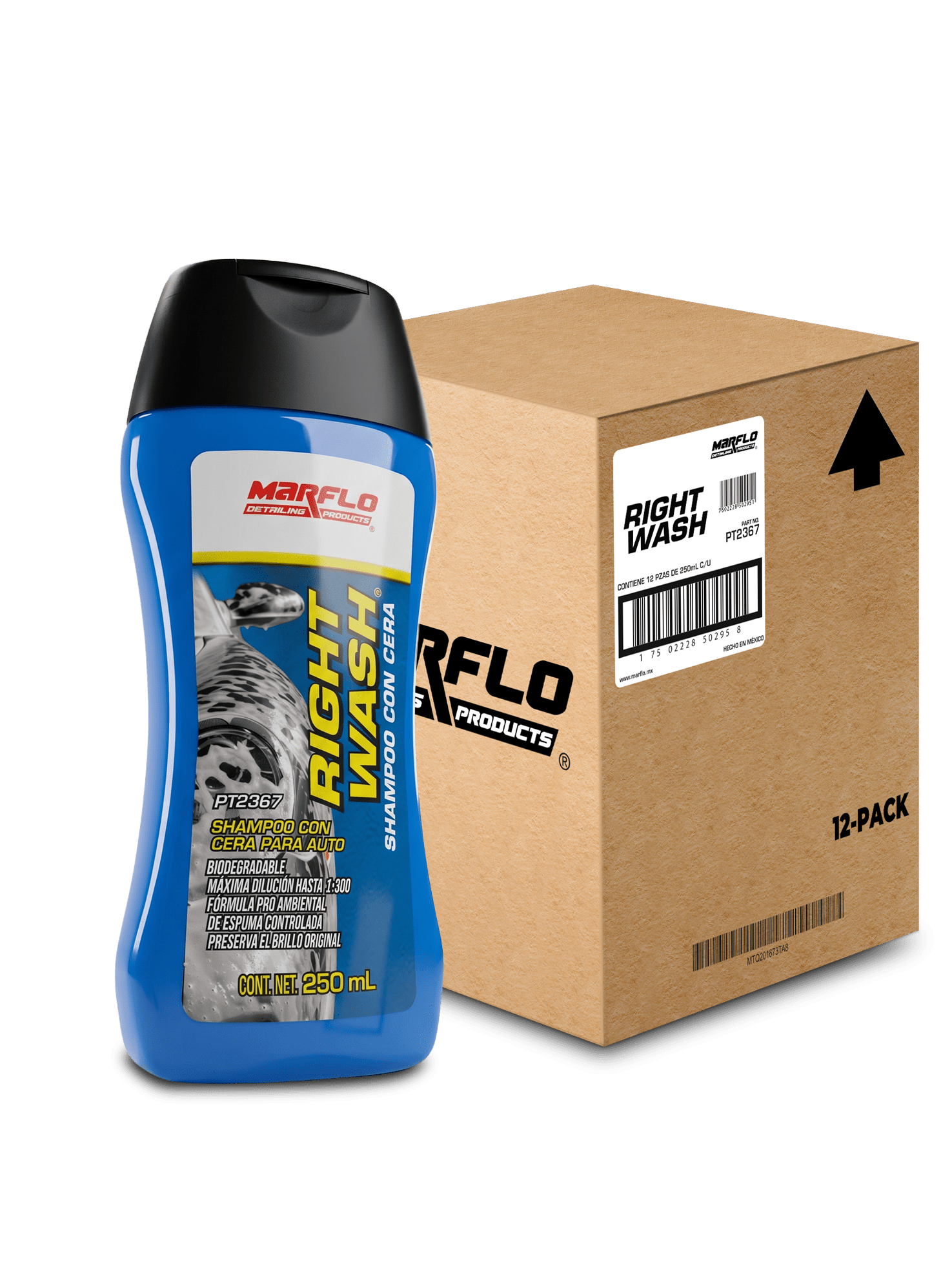 Shampoo con cera Right Wash 250 mL 12 PACK PT236712