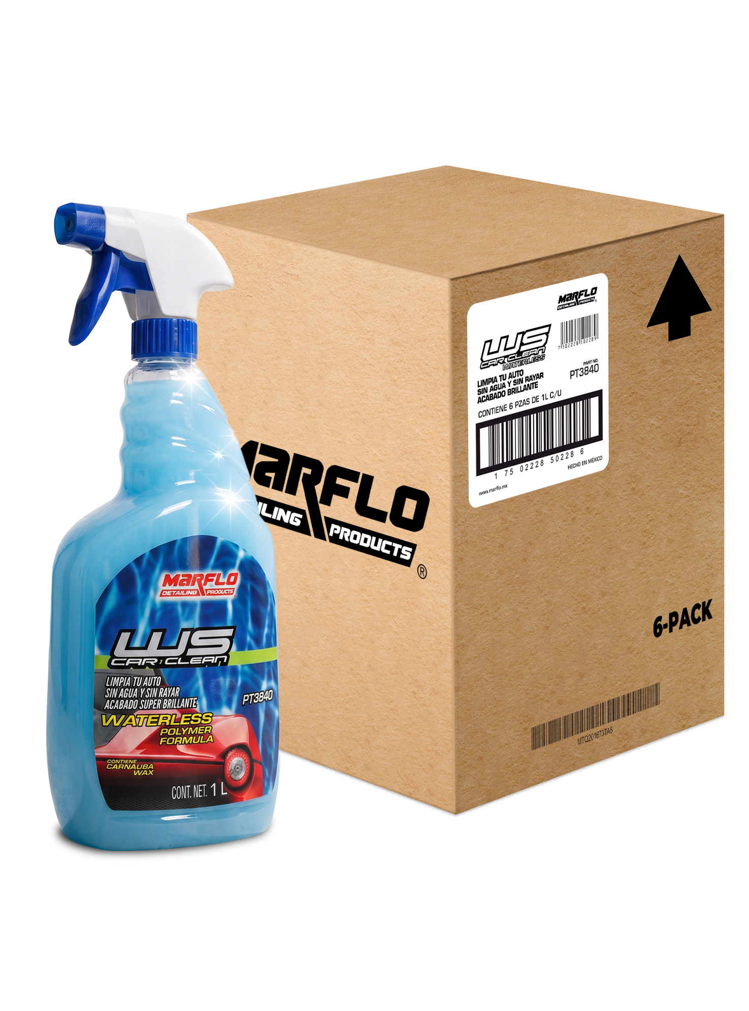 Lavado sin agua WS car clean waterless 1L 6 pack PT38406