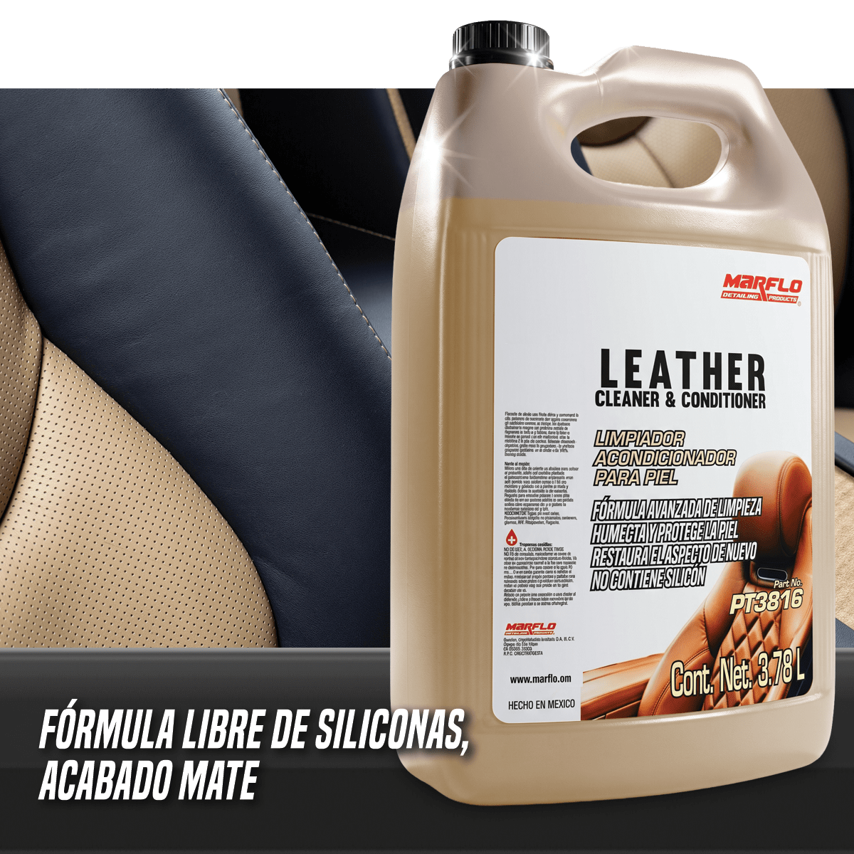 Leather Cleaner Limpiador de piel 3.78L PT3816 - Image 4