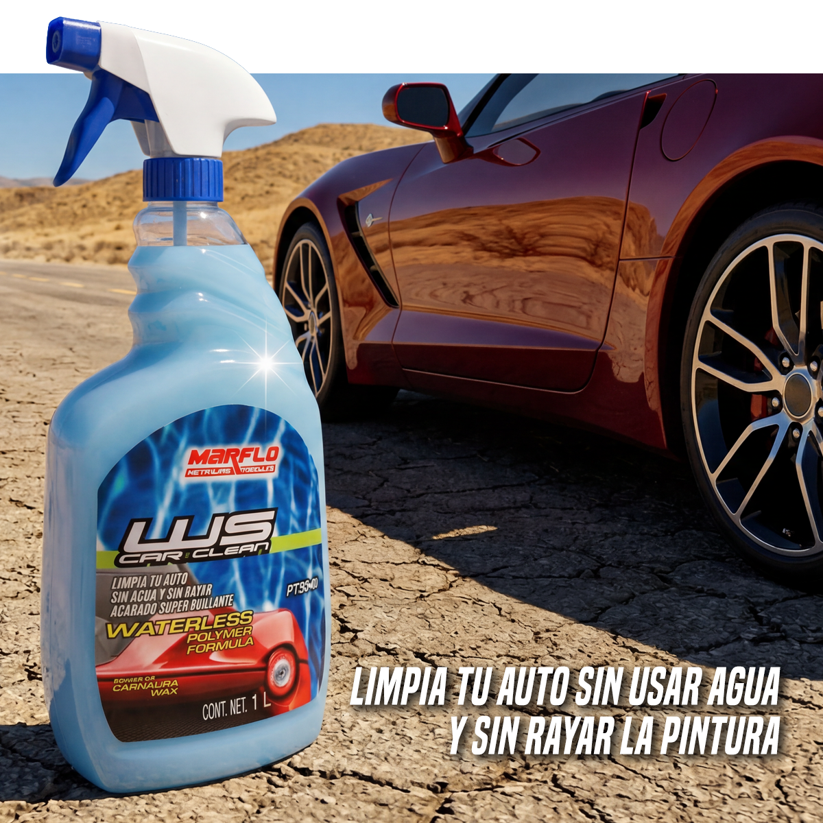 Lavado sin agua WS car clean waterless 1L 6 pack PT38406 - Imagen 2