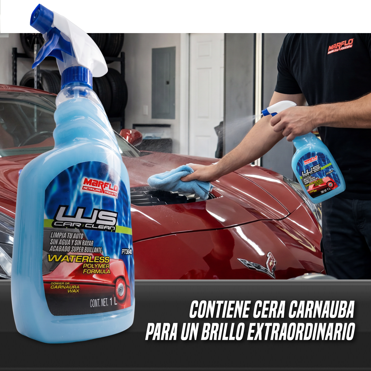 Lavado sin agua WS car clean waterless 1L 6 pack PT38406 - Imagen 3