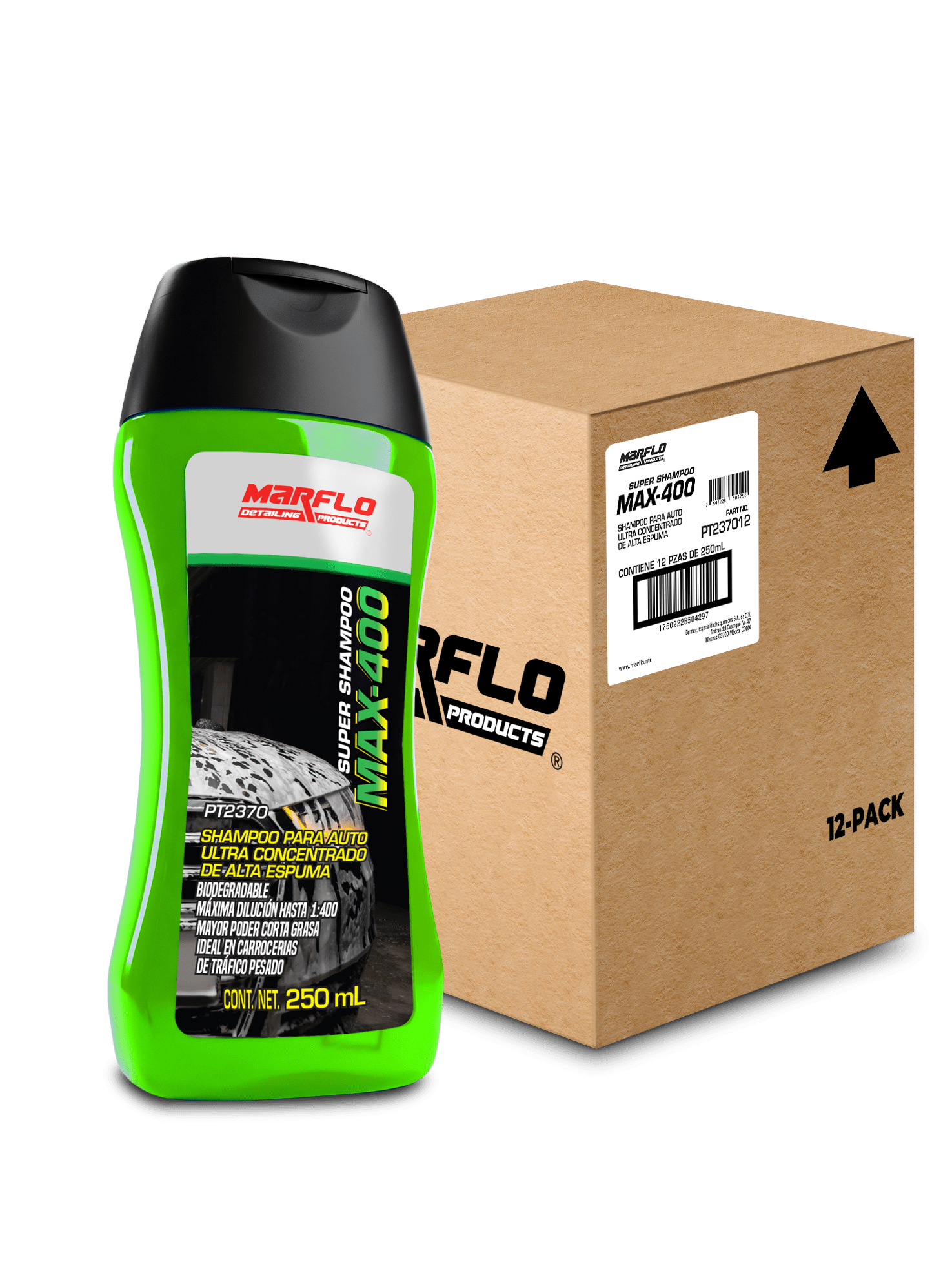Shampoo Max-400 super concentrado 250mL 12pack PT237012