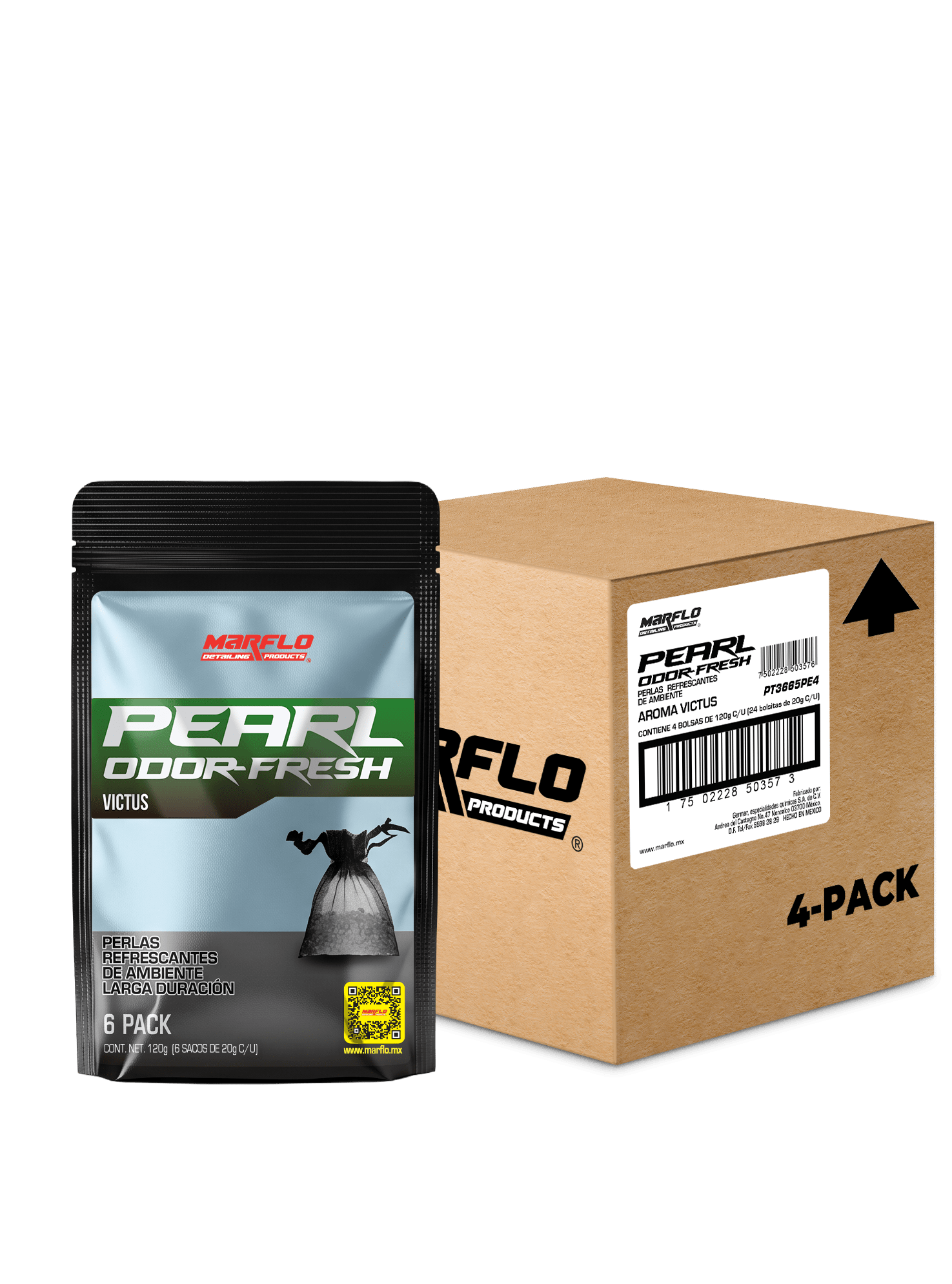 Victus pearl odor fresh 4pack Caja (480gr) PT3665PE4