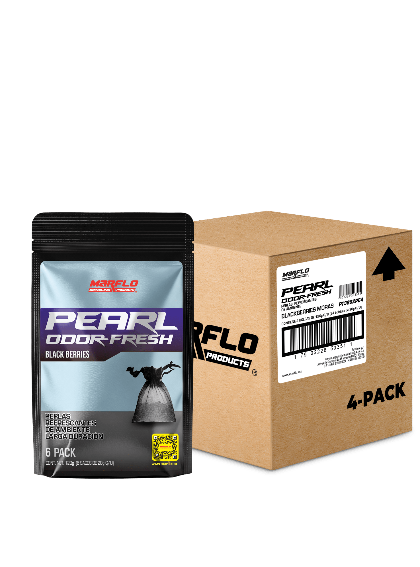 Black Berrie pearl fresh 4pack Caja (480gr) PT3662PE4
