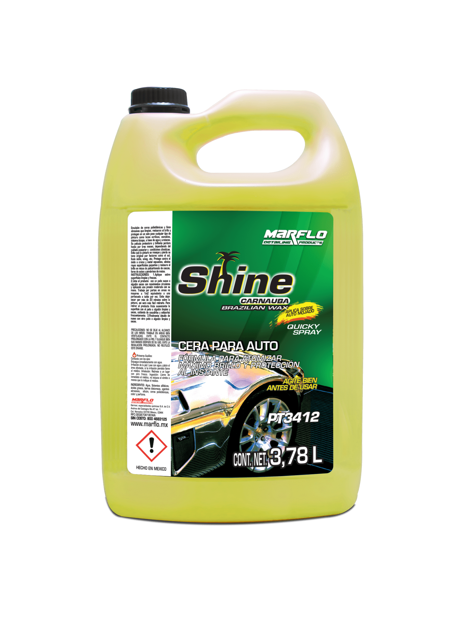Cera rápida quick spray shine 3.78L PT3412