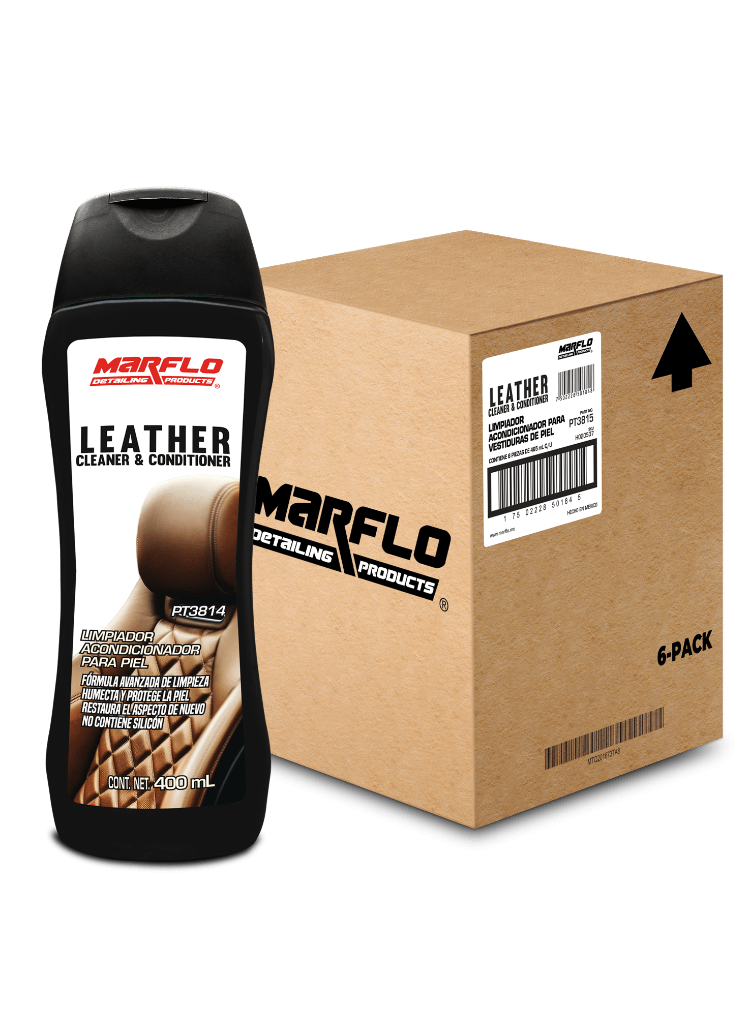 Leather Cleaner Limpiador de piel 400mL 6pack PT38146