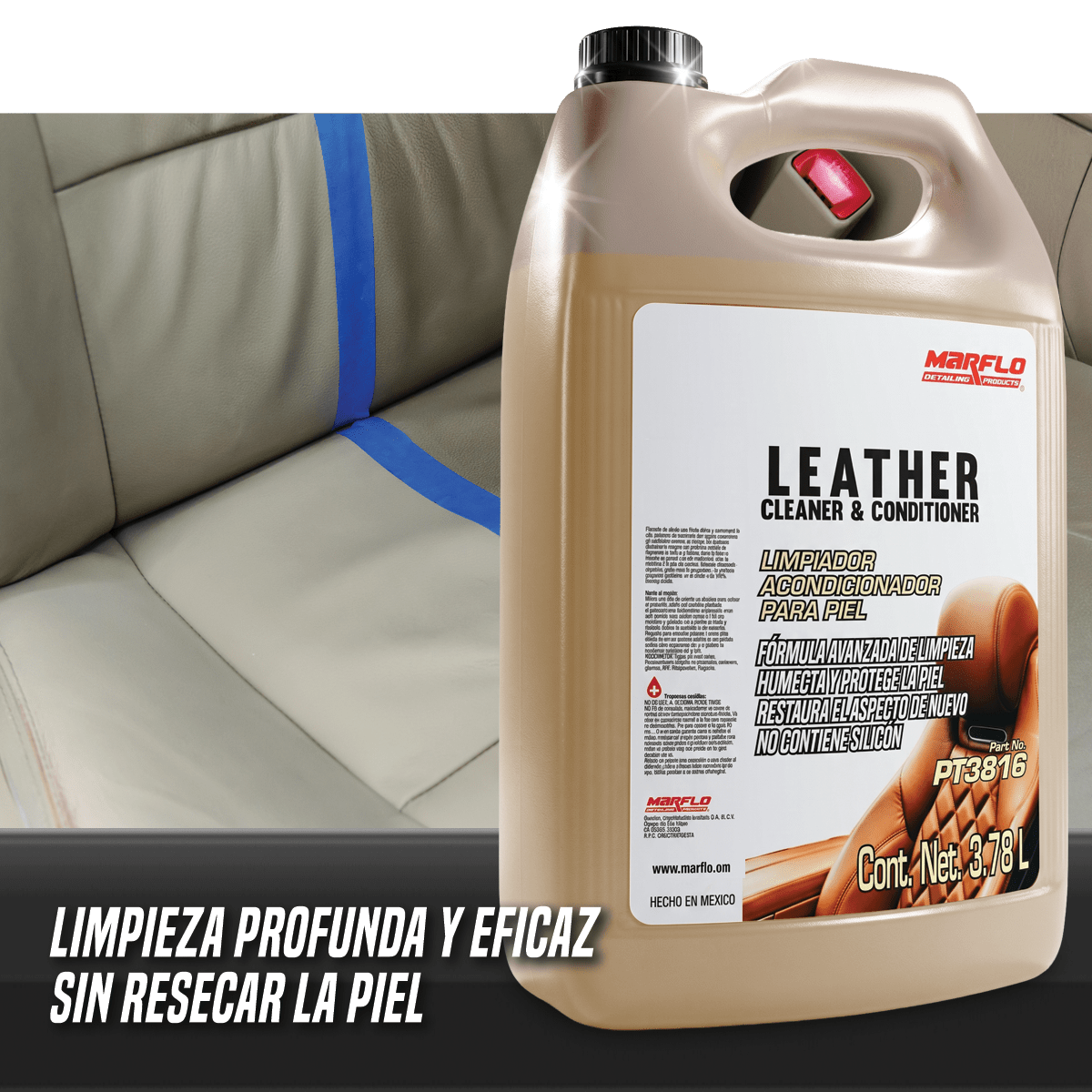 Leather Cleaner Limpiador de piel 3.78L PT3816 - Image 3