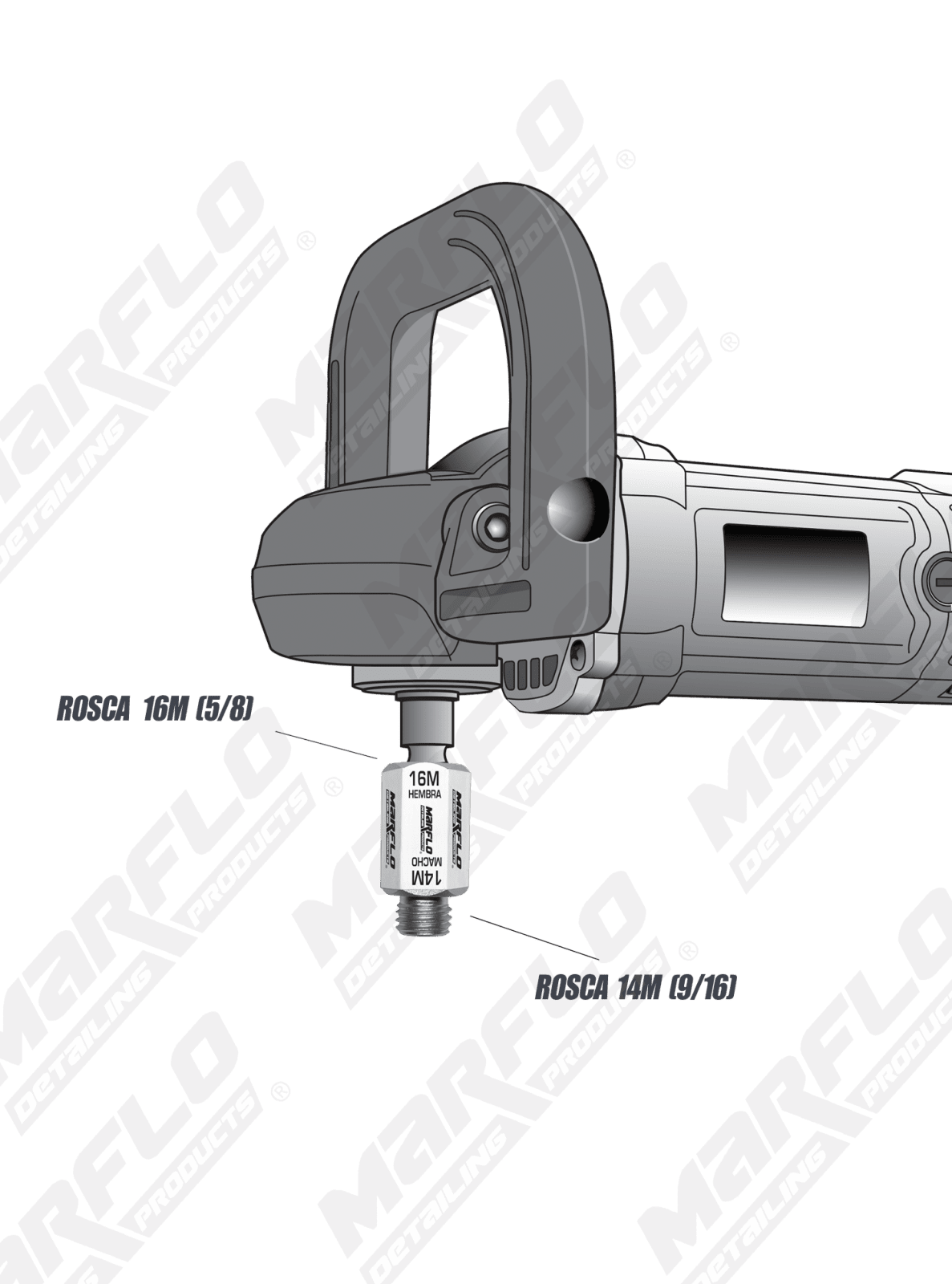 ADAPTADOR PARA PULIDORA AVA006-M14-M16-CH