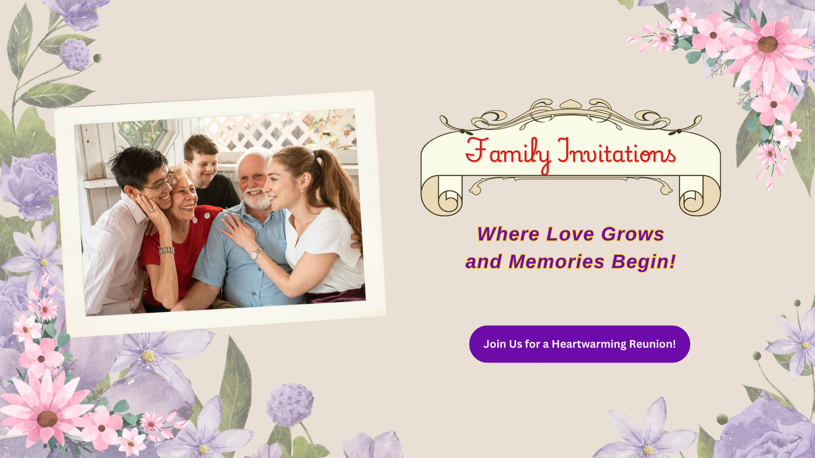 Family Banner Landscape 1920x1080px