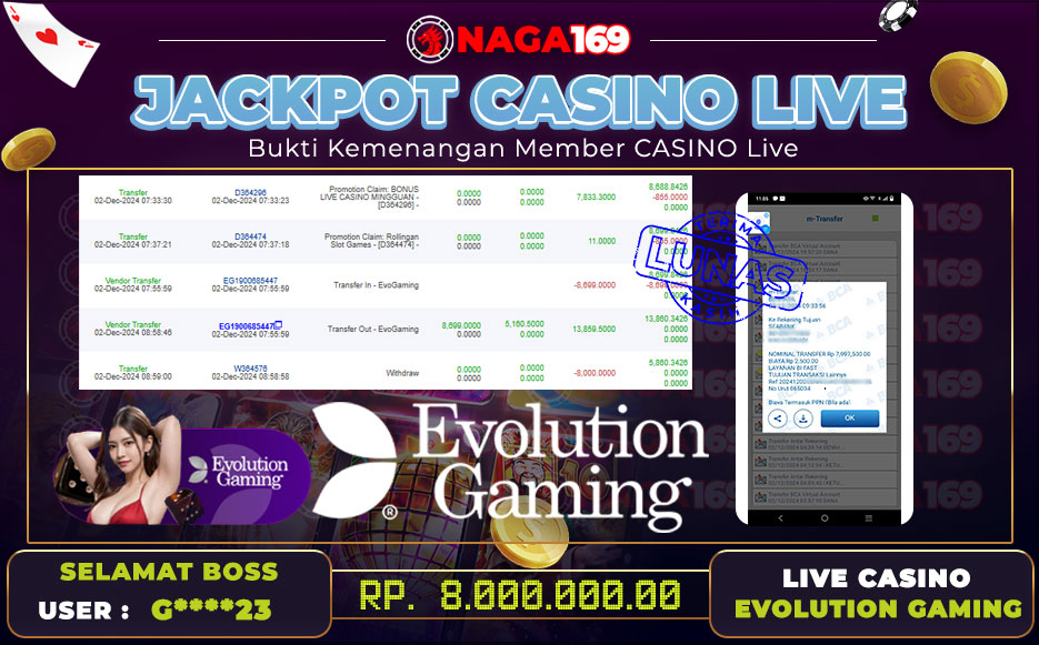 LIVE CASINO EVOLUTION GAMING