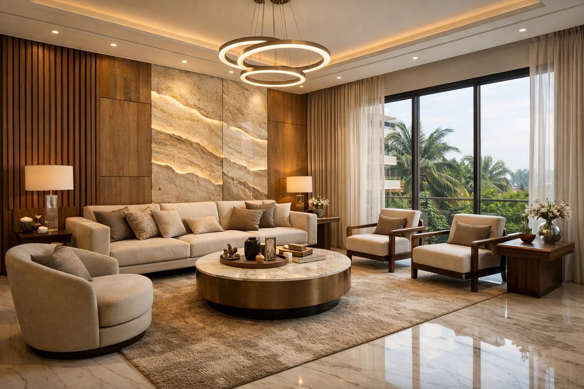 Walnut Living & Interior Suite completed architectural project