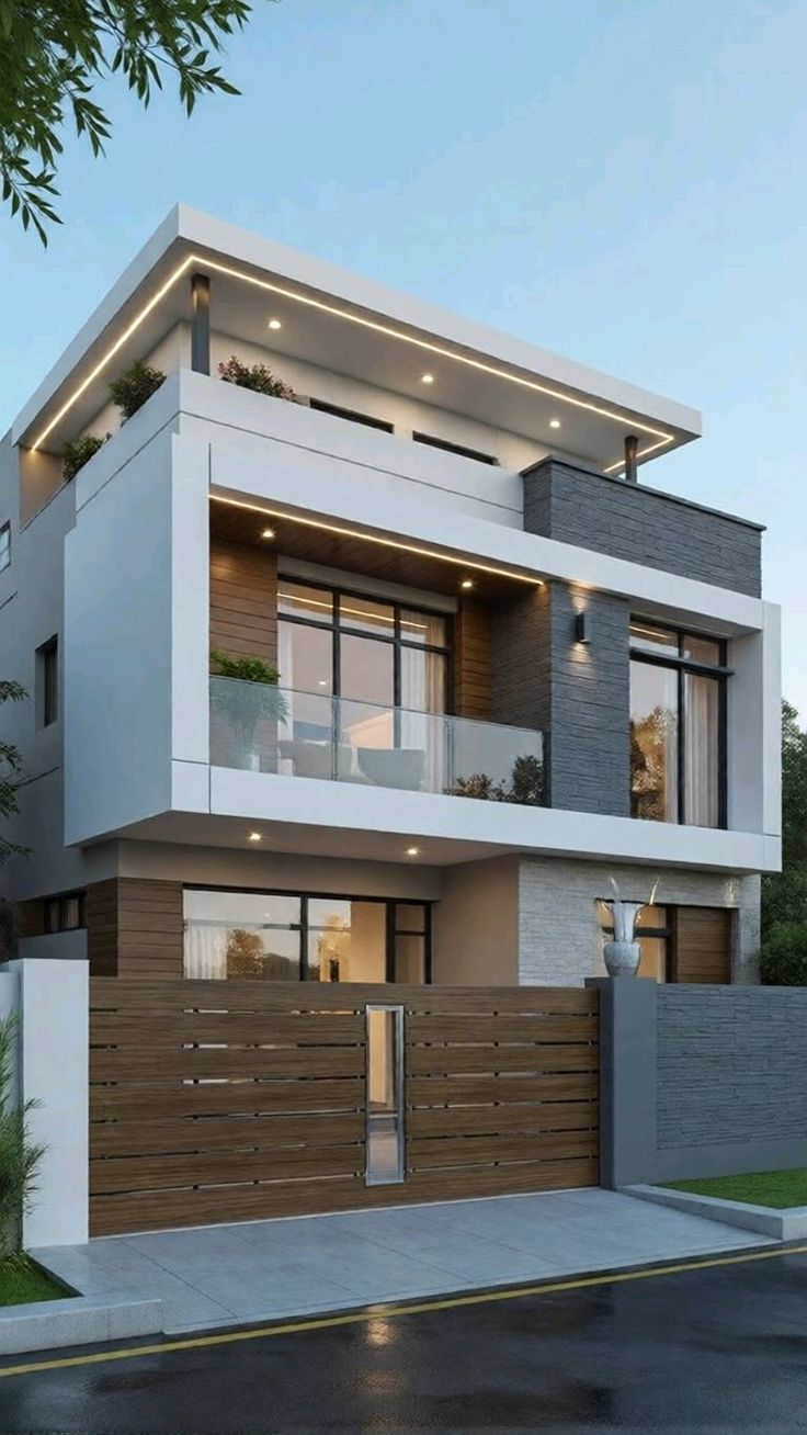 Linear Horizon Modern Villa completed architectural project