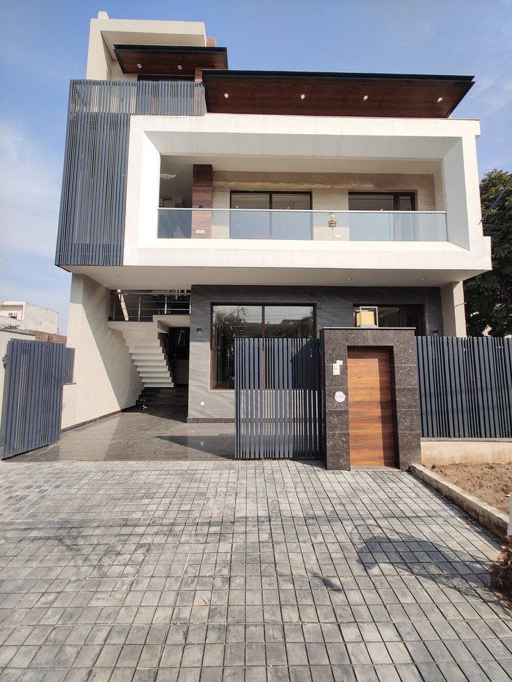 The Frame Cantilever Duplex Villa completed architectural project