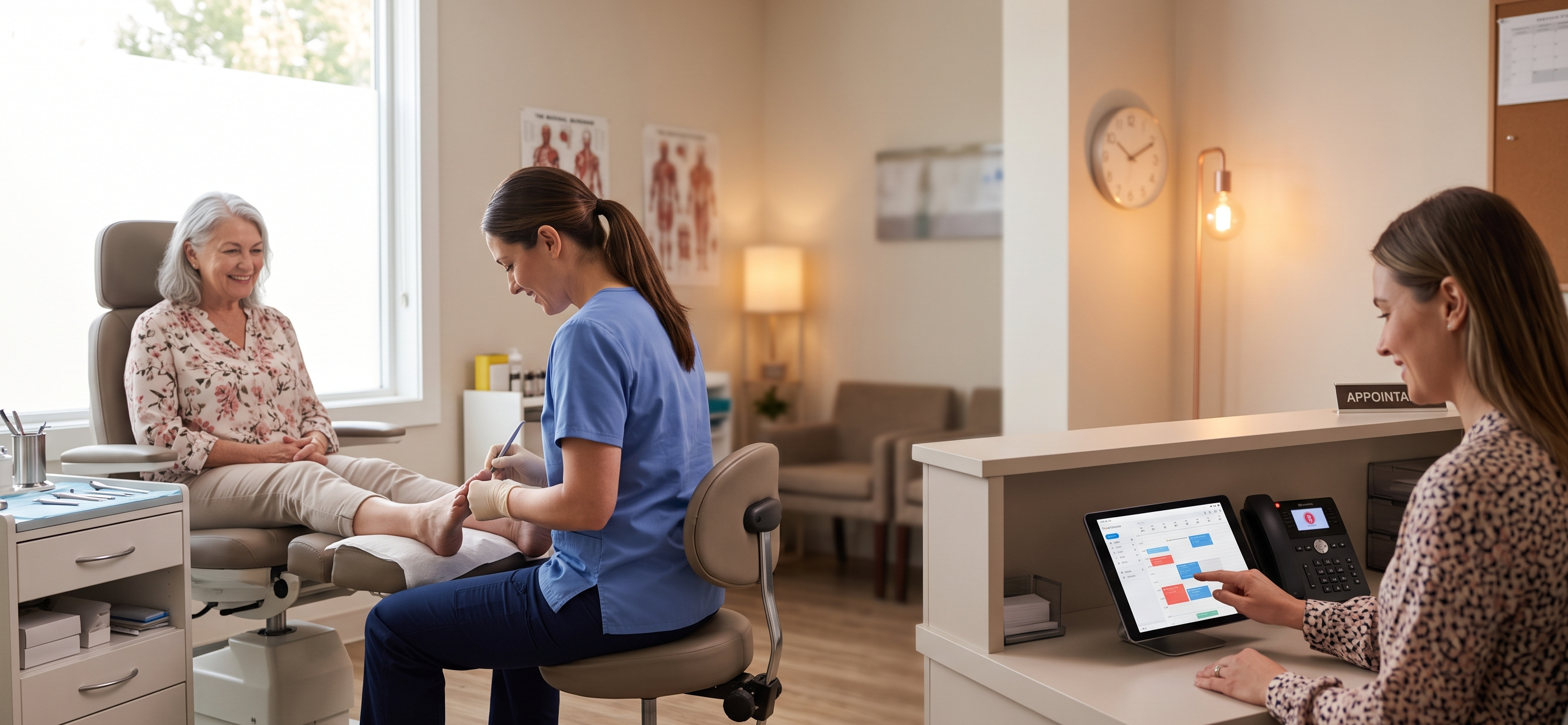 Consulta de podología: menos llamadas, más pacientes atendidos