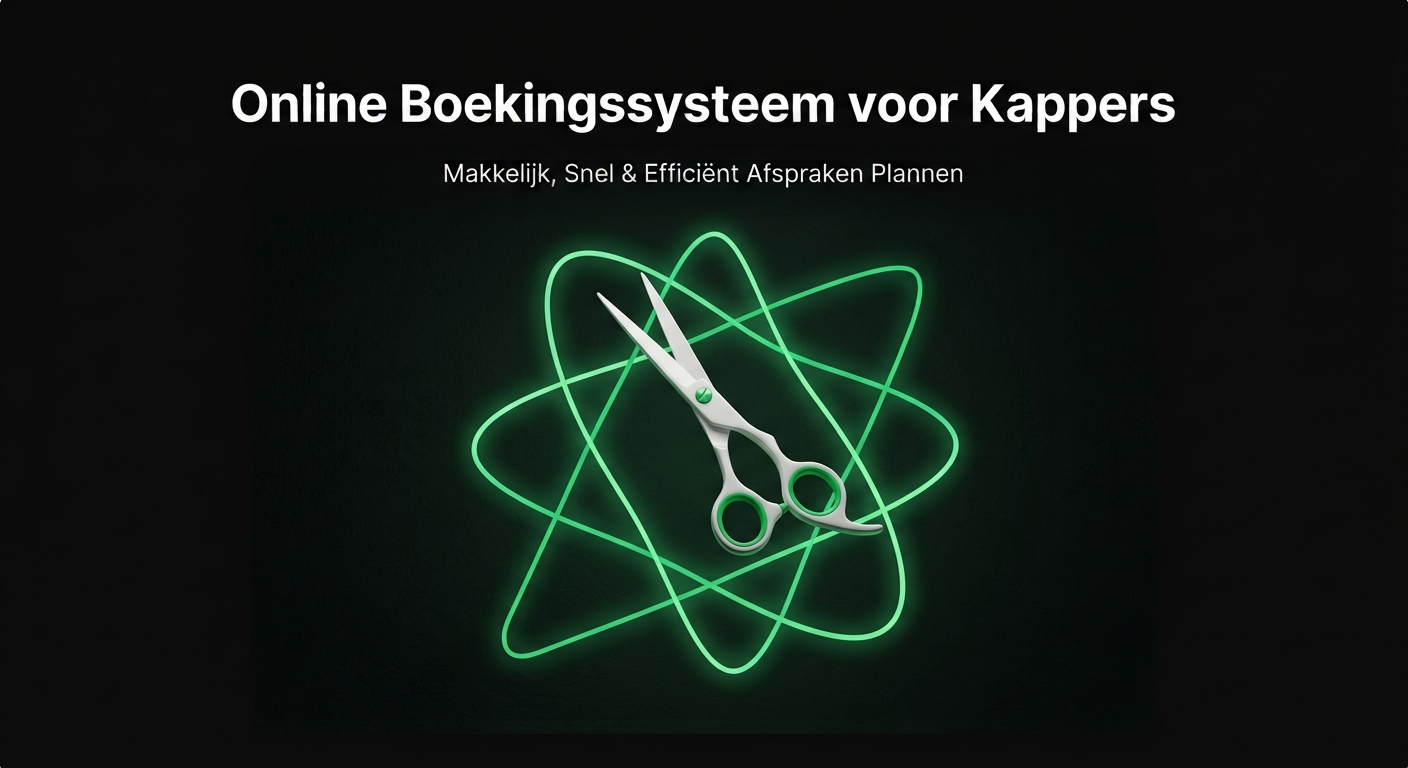 Kapster die met een online boekingssysteem klantafspraken beheert