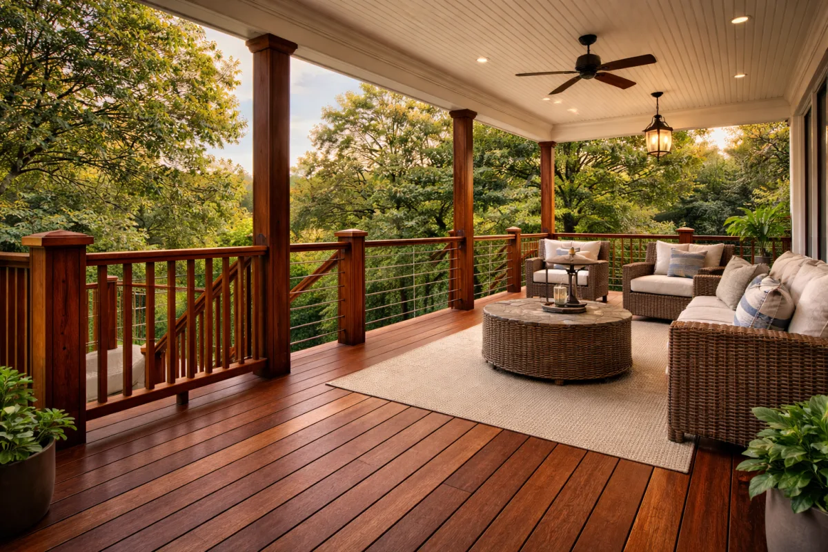 Premium hardwood railing