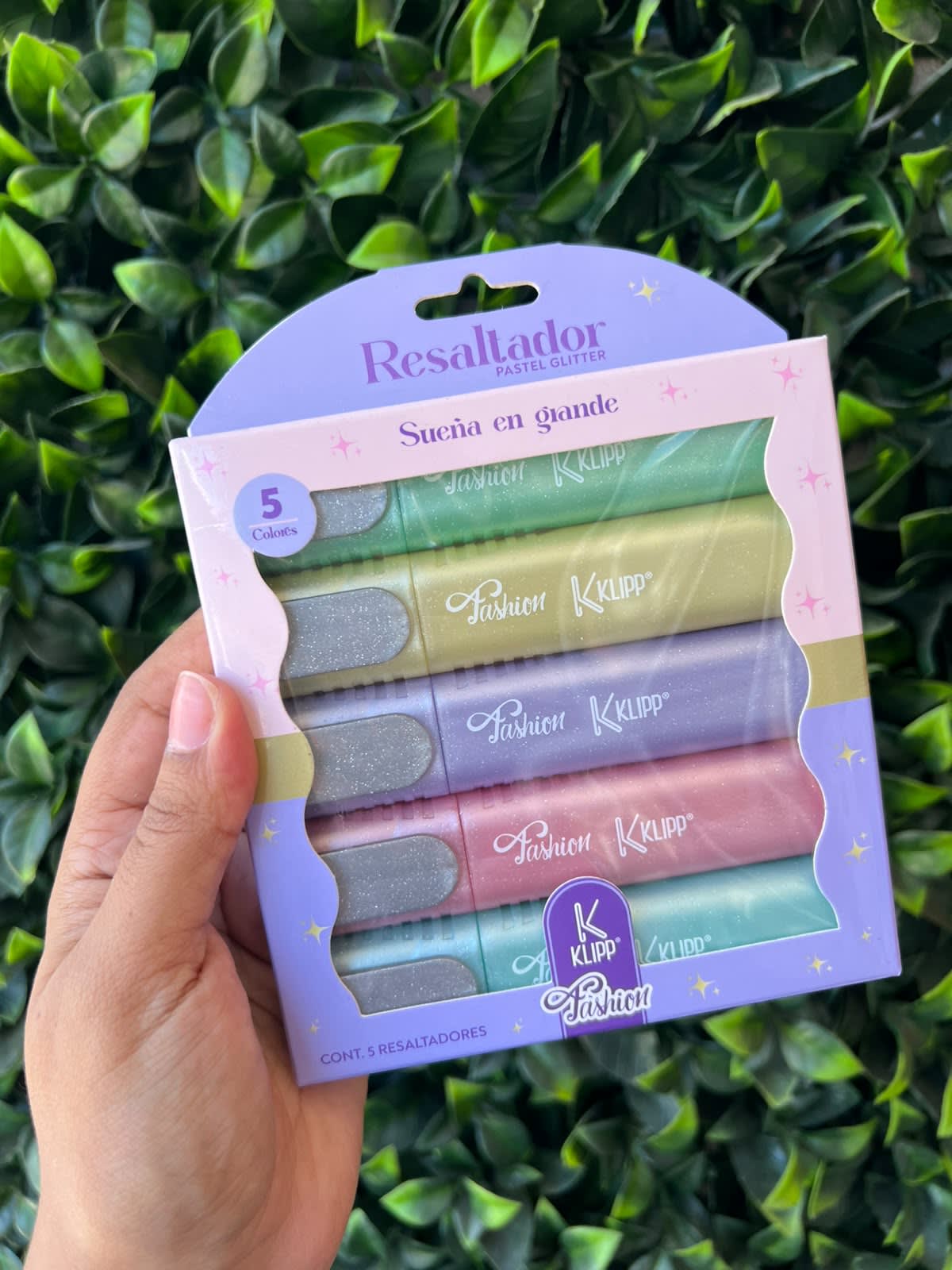 Resaltadores escarchados x5 klipp